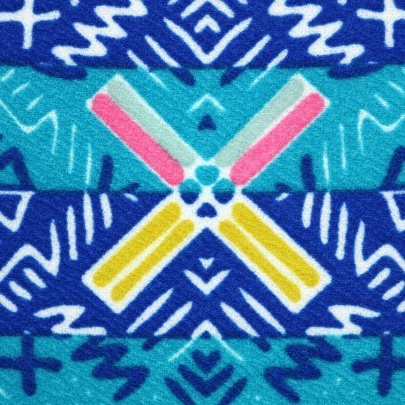 LuLaRoe Cassie Pencil Straight Skirt Blue Teal‎ Stretch Elastic Waist L Large - Picture 6 of 9